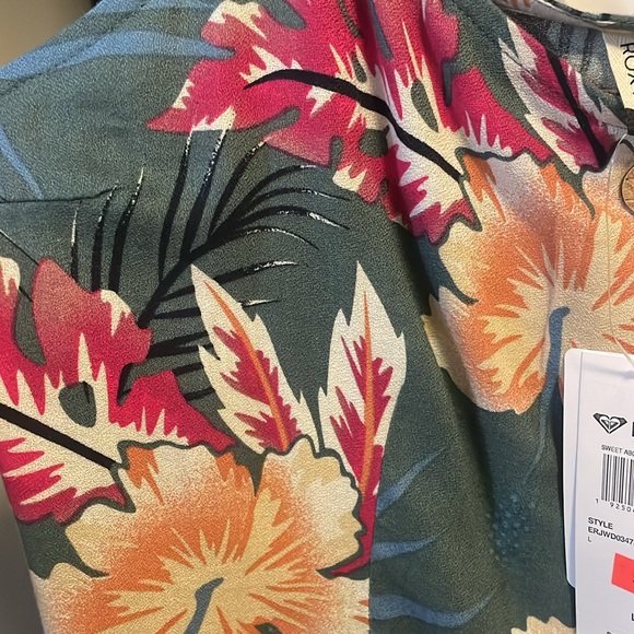 Roxy Sweet About Me Hawaiian Printed Dress NWT (L) - Picture 3 of 3